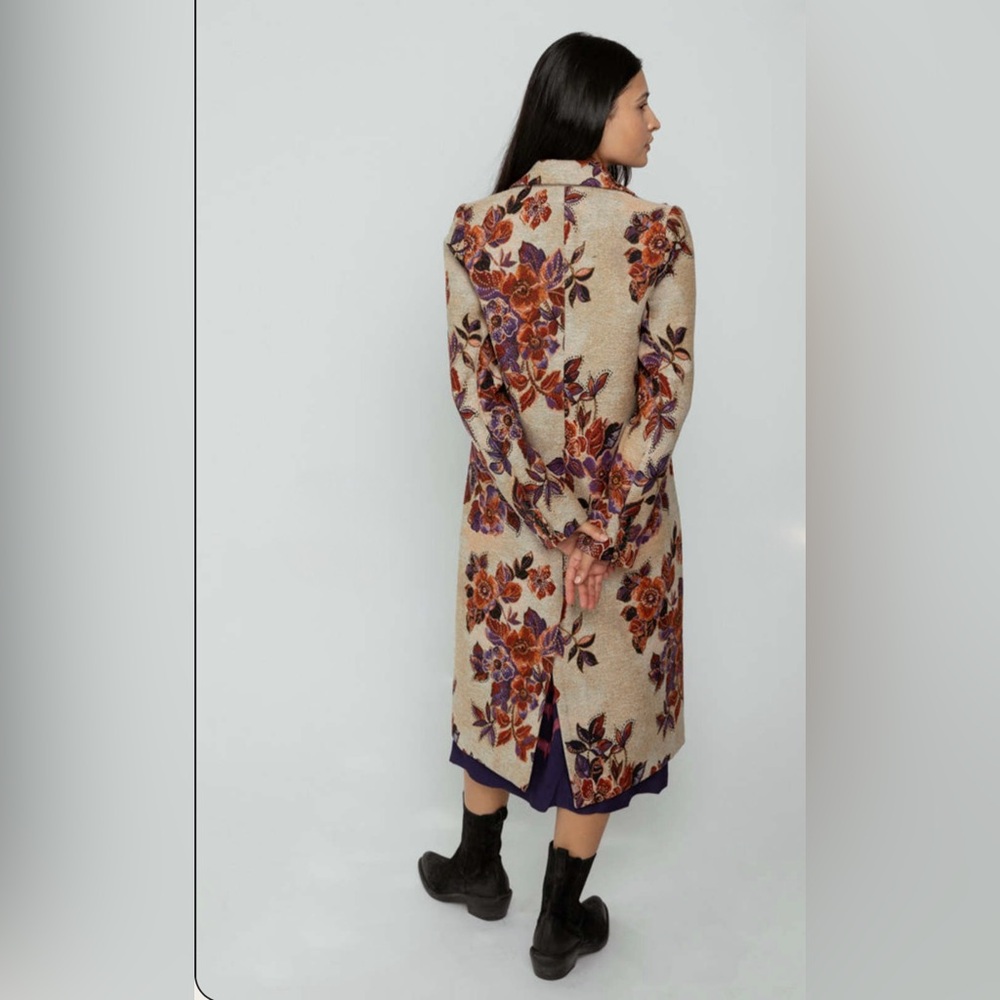 SMYTHE Peaked Lapel Floral Tapestry Coat BNWT - 6 - Picture 4 of 13